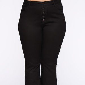 Black Button Jeans